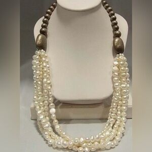 Silpada Multiple strands of Silver and Pearl Necklace